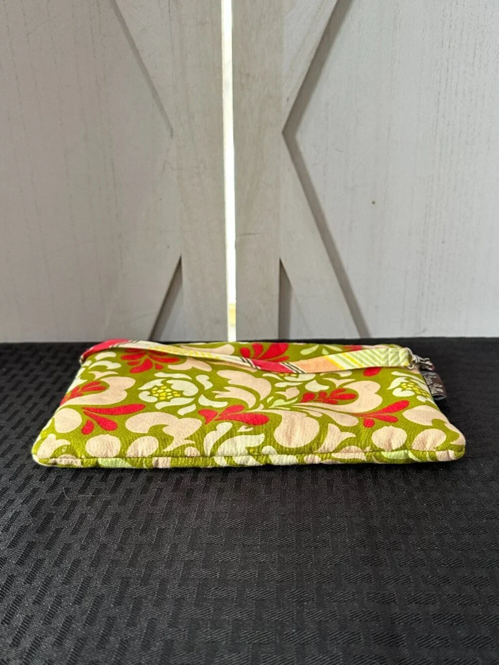 Borsa Bella Floral Fabric Zip Pouch Cosmetic Travel Bag